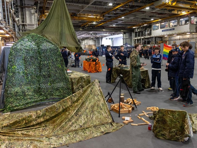 Royal Navy aircraft carrier, HMS Queen Elizabeth, hosted an Employer Engagement Day providing a platform for RN Recruit and Attract to show case Royal Navy and Royal Naval Reserves specialisations and career opportunities for some 1400 school children, cadets and teenage groups.