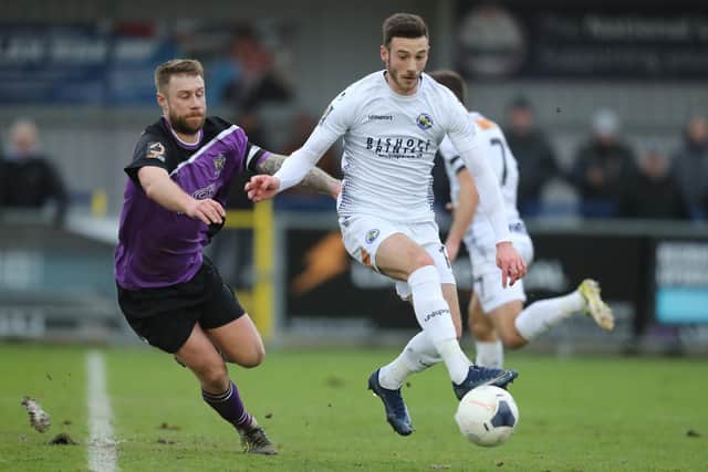 Brad Tarbuck has signed for Gosport after being released by Hawks last week. Photo by Dave Haines
