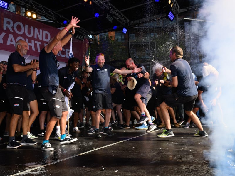 Crews let loose as they celebrated their return.Picture: Keith Woodland (270721-177)