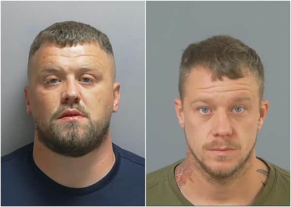 From left: Aston Hannis, Charlie Statham. Both men have been jailed after being found guilty of the murder of Gurinderjit Rai in Corhampton in 2019. Picture: Hampshire Constabulary. 