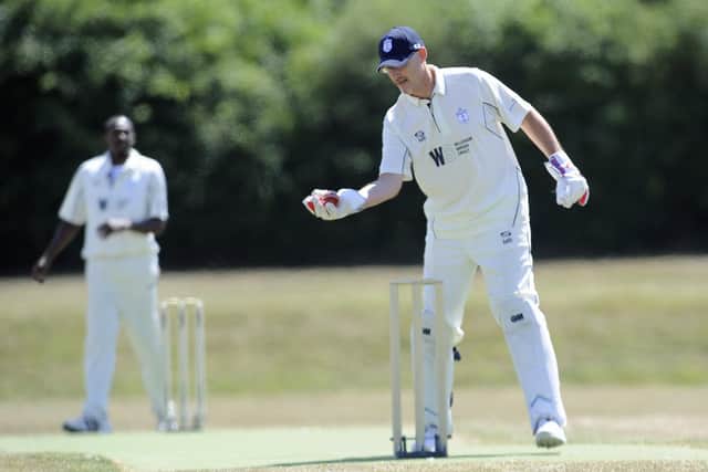 Portsmouth Community Cc chairman Matt Barber keeps wicket. Picture Ian Hargreaves