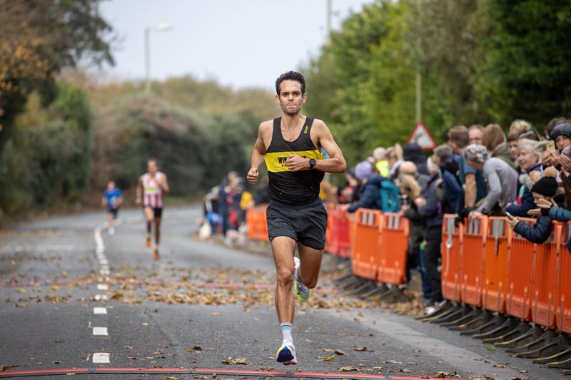 Thousands arrived in Gosport on Sunday morning for the Gosport Half Marathon, complete with childrens fun runs.
Pictured - Andy Winterbottom came in 3rd position in the Gosport Half Marathon
Photos by Alex Shute