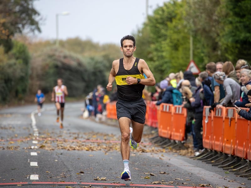Thousands arrived in Gosport on Sunday morning for the Gosport Half Marathon, complete with childrens fun runs.
Pictured - Andy Winterbottom came in 3rd position in the Gosport Half Marathon
Photos by Alex Shute