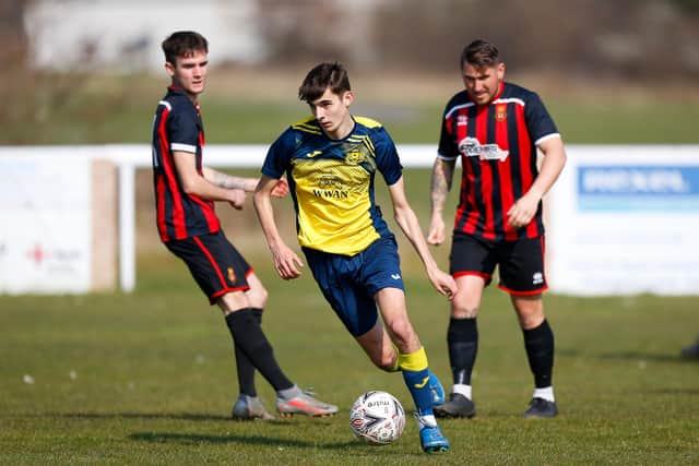 Fleetlands (black/red) v Moneyfields. Picture by Dave Bodymore