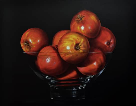 The Portsmouth and Hampshire Art Society will host its annual summer exhibition at Portsmouth Cathedral in August. Pictured: Bowl of apples by David Fright