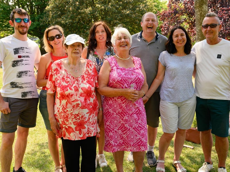 Pictured is: The Poling family from Waterlooville enjoying the gorgeous weather and amazing music.