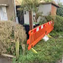 Fatal crash scene from Harwood Close in Gosport where a man died on October 17