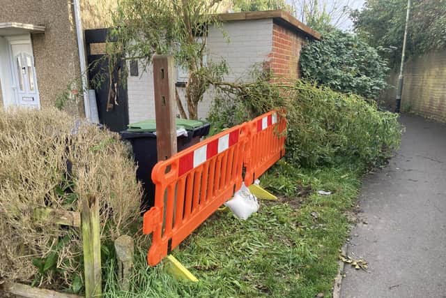 Fatal crash scene from Harwood Close in Gosport where a man died on October 17