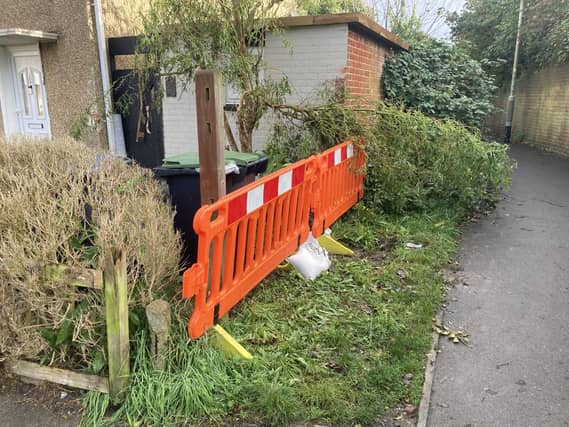Fatal crash scene from Harwood Close in Gosport where a man died on October 17