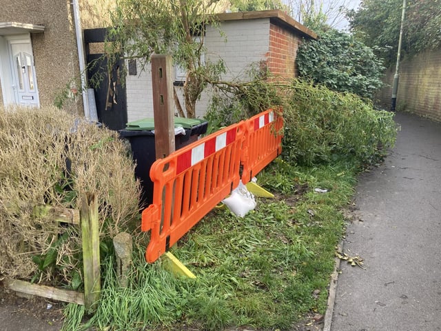 Fatal crash scene from Harwood Close in Gosport where a man died on October 17