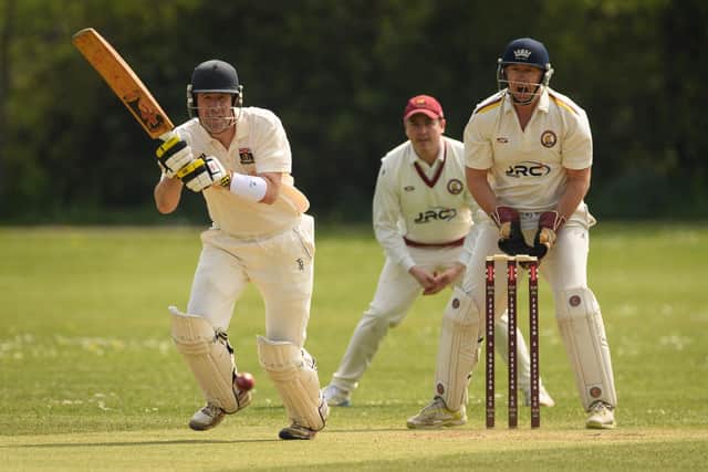 Havant CC stalwart Jeremy Bulled on his way to a half-century for Fareham & Crofton in a pre-season friendly against Gosport Borough.

Picture: Keith Woodland
