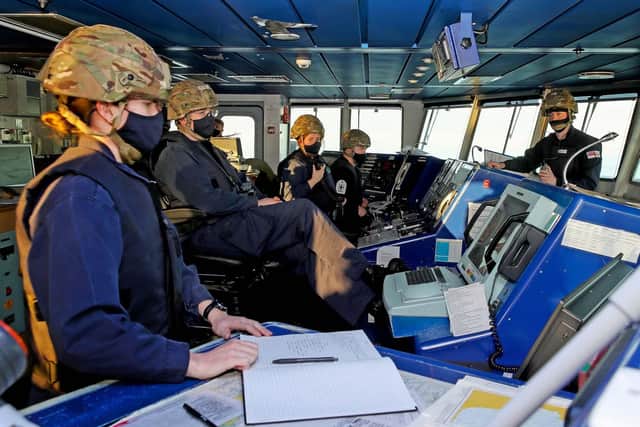HMS Mersey has been on patrol in UK waters carrying out regular operations and intensive training 