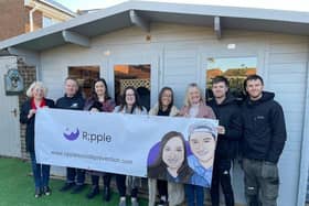 From left: Sandi Davis (Office for National Statistics), Tom Grimes (builder), Alice Hendy (founder and CEO of R;pple), Victoria Riggs, Olivia Riggs-Flynn, and Tracey Grimes (The Eight Foundation), Owen Grimes (builder), Ricchi Bunce (electrician). Picture: Ian Hendy, executive administrator at R;pple