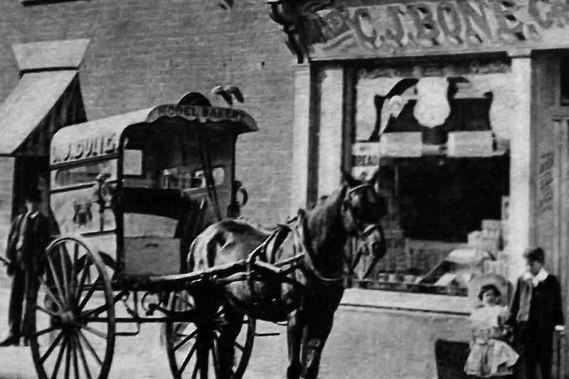 C.J.Bones bakers and grocers shop in St Jamess Road. 
Kingston Road and Bedford Road were on the corner of St Jamess Road.