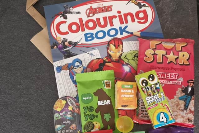 One of the children's packs Roxanne was selling