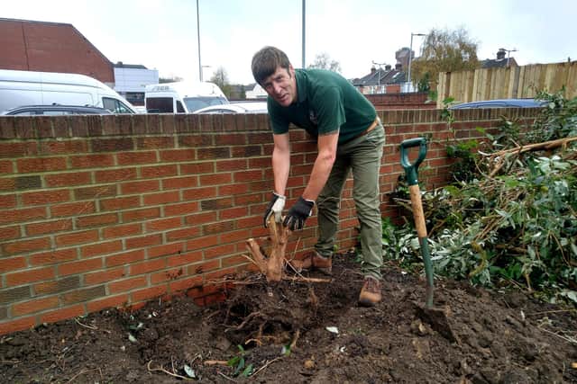 Andy Ames, a Portsmouth Wilder Communities Project Officer, who is encouraging residents to think about how they can make Portsmouth a greener place.