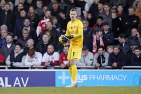 Missiles were thrown from the Charlton end at Pompey goalkeeper Will Norris in Saturday's 2-2 draw. Picture: Jason Brown/ProSportsImages