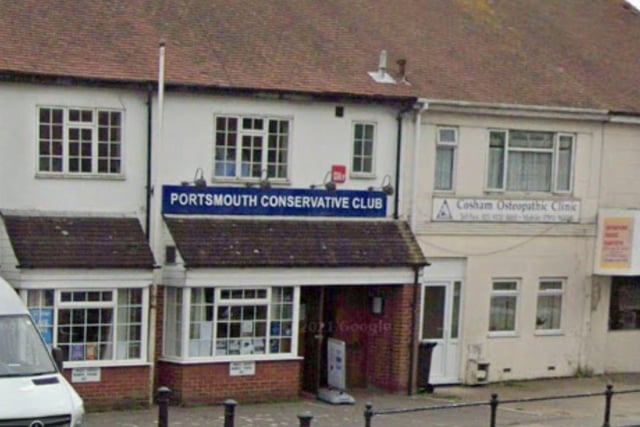 Portsmouth Conservative Club, at 11 Spur Road, Portsmouth, was given a rating of four following an inspection on  May 16.