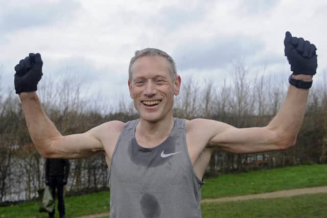 James Baker was first home in what was just the third staging of the Great Salterns parkrun on Saturday Picture: Ian Hargreaves (150220-6)