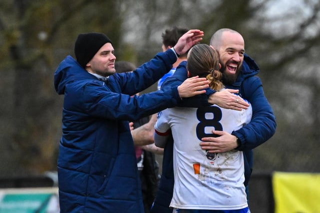 Jake Knight gets a post-game hug. Picture by Richard Murray