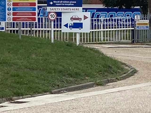A woman died at Huhtamaki in Rowner Road, Gosport, after she was hit by a lorry