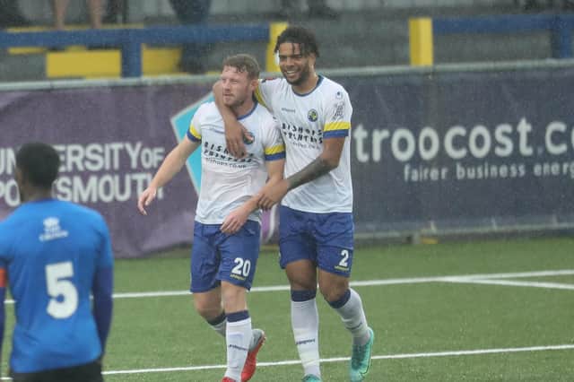 Hawks defender Josh Passley, right, has recovered from a chest infection and is in contention for a return at Maidstone United Picture: Dave Haines