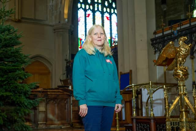 Michelle Treacher from Hope into Action at St Mary's Church. Picture: Habibur Rahman