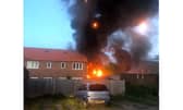 More than 20 fire fighters spent four hours tackling the blaze in the retail park in Southampton Road last night.
Picture: Andrew Griffin