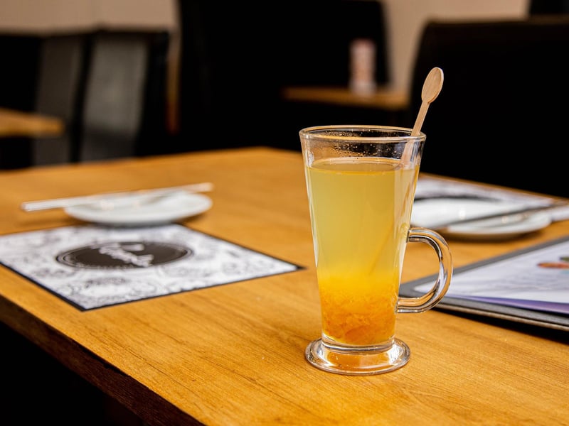 Pictured: Traditional tea served at the restaurant, Yuzu Citron Tea.

Picture: Habibur Rahman
