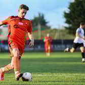 In-demand Harrison Brook in action for AFC Portchester. Picture by Nathan Lipsham.