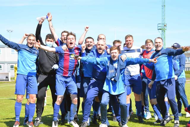 US Portsmouth celebrate their FA Vase victory over Christchurch. Picture: Martyn White.