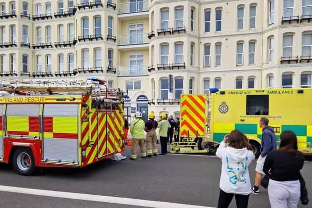 Scaffolding incident involving a man at St. Helen’s Parade in Southsea. Pic: Stu Vaizey