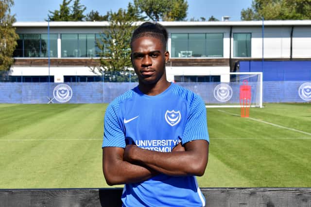 Jay Mingi scored his first goal for Maidenhead United in front of Hollywood royalty Picture: Portsmouth FC