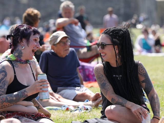 Amy Palmer, left, and Louise Ball. Live at the Bandstand, Castle Field, SouthseaPicture: Chris Moorhouse (jpns 270523-38)