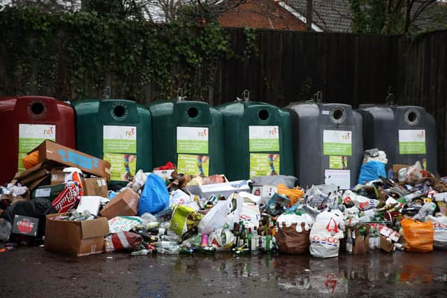 Overflowing bottle banks