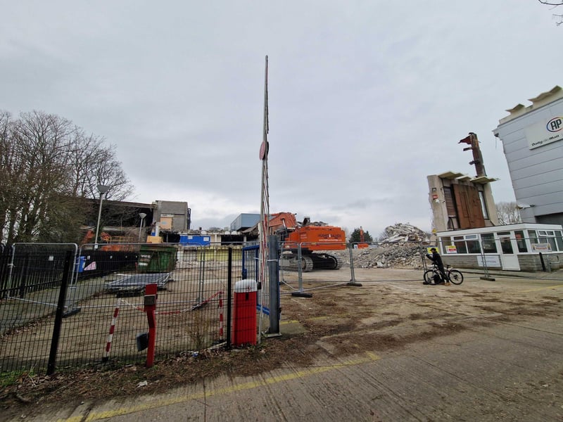 The rear of the site was demolished first. Picture by Marcin Jedrysiak
