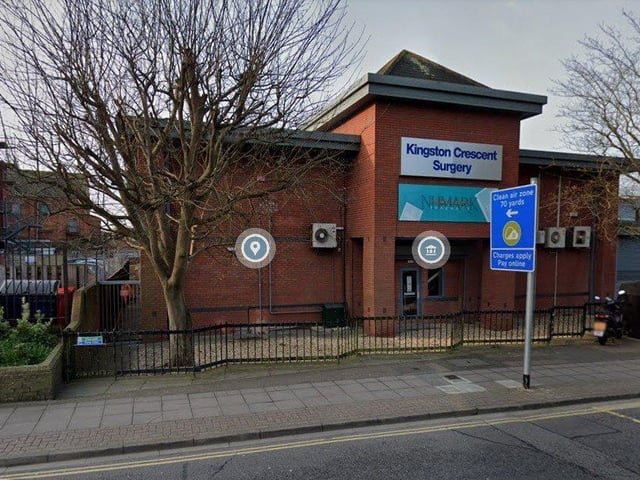 However, at Portsdown Group Practice in Kingston Crescent, 45 per cent of people responding to the survey rated their overall experience as good. Picture: Google Maps
