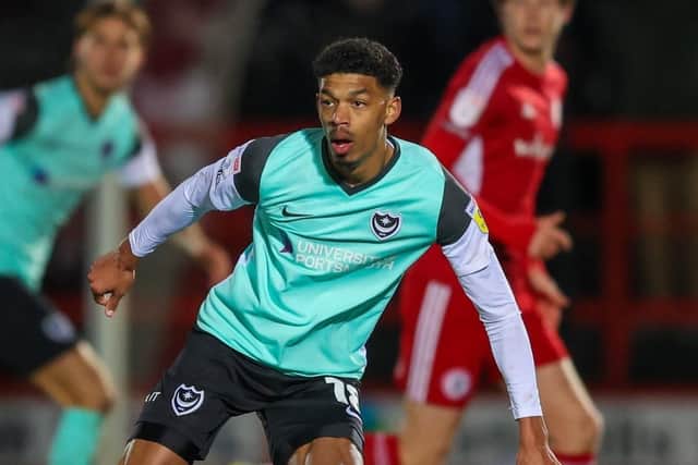 Pompey are confident Reeco Hackett-Fairchild will be sold this summer, with interest in the winger. Picture: Simon Davies/ProSportsImages