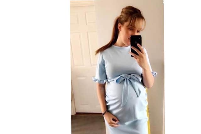 Teegan Barnard pictured during her pregnancy