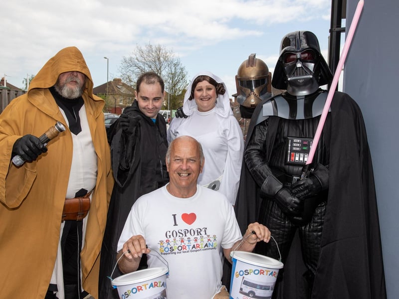 Star Wars day was celebrated in full force on Thursday afternoon at Vanguard Comics with characters from the movies posing for photos with fans.
Pictured - Star Wars characters posing outside Vanguard Comics in Portsmouth
Photos by Alex Shute