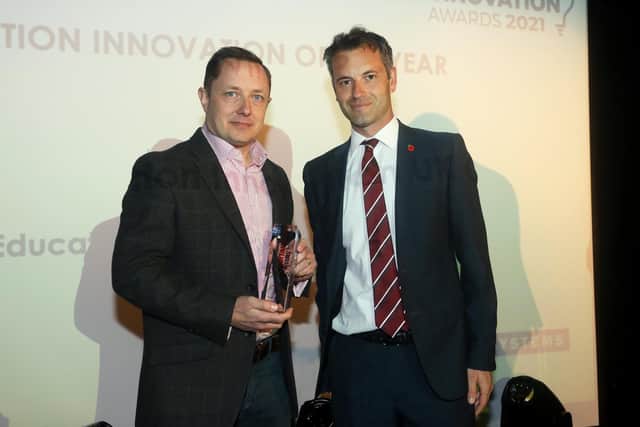 Gavin Lumsden from Education Innovation UK with sponsor Luke Rees from The Portsmouth Grammar School.

Picture: Sam Stephenson