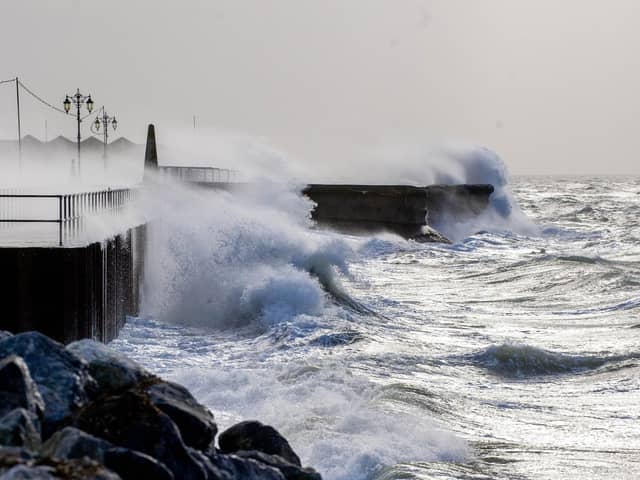 Storm Eunice in Portsmouth on Friday, February 18, 2022. Picture: Habibur Rahman