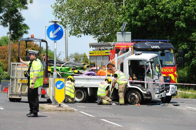 Minor injuries were reported at the scene. Picture: Sarah Standing (160623-8595)