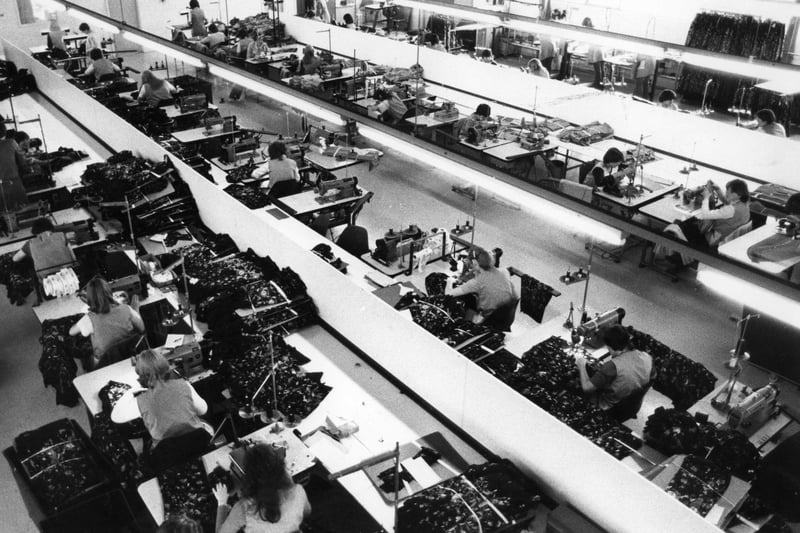 Workers at J & J Fashions in August 1980. Did you work there?