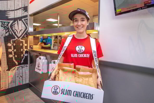 Slim Chickens has opened in Gunwharf Quays, Portsmouth on 26th January 2024
Pictured: Free chicken for first customers at Slim Chickens at Gunwharf Quays, Portsmouth
Picture: Habibur Rahman