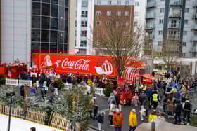 The Coca Cola Truck in Gunwharf Quays, Portsmouth, in 2023. The Christmas lorry is returning to the city on December 14.