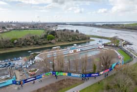 Hilsea Lido in Portsmouth will be closed until 2025 while redevelopments are being carried out. Residents are invited to give their thoughts on the plans which the design team have come up with. Picture: Solent Sky Services