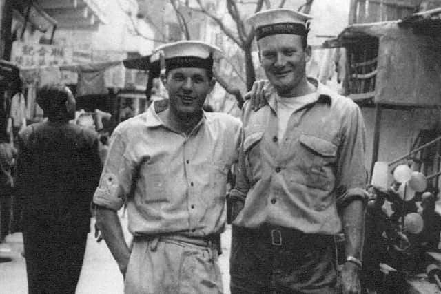 Brian Kitching, on right, in Hong Kong in 1962