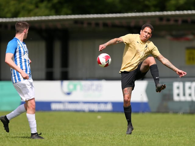 Action from the Challenge Cup final between Wicor Mill (gold shirts) and Coach & Horses Albion. Picture: Chris Moorhouse (jpns 210523-12)