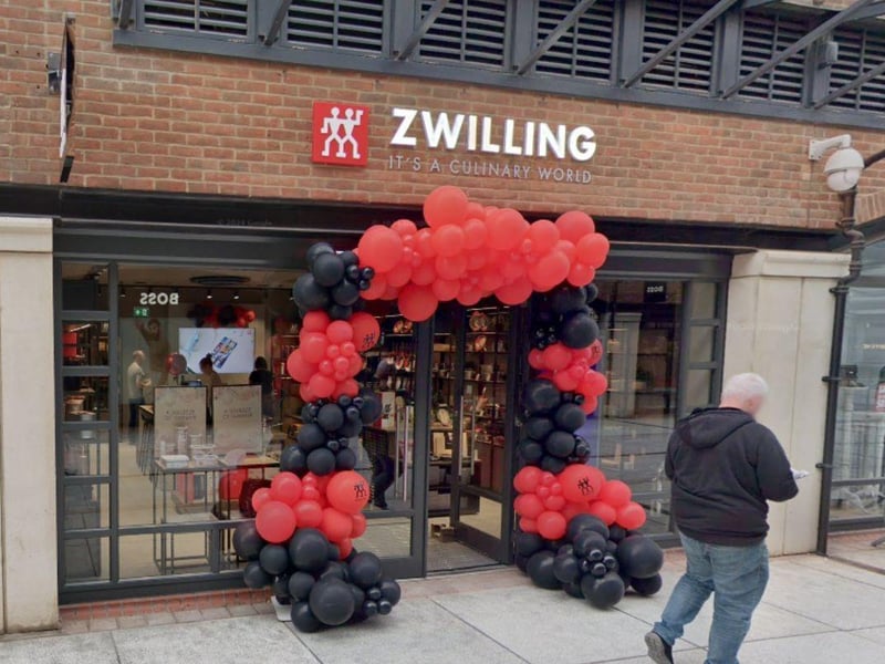 The Gunwharf website says: "Founded in 1731 by Peter Henckels, Zwilling has a long history of manufacturing knives and cookware of the highest quality. Through tradition and innovation Zwilling has remained a leader in kitchenware quality and design for over 280 years."
